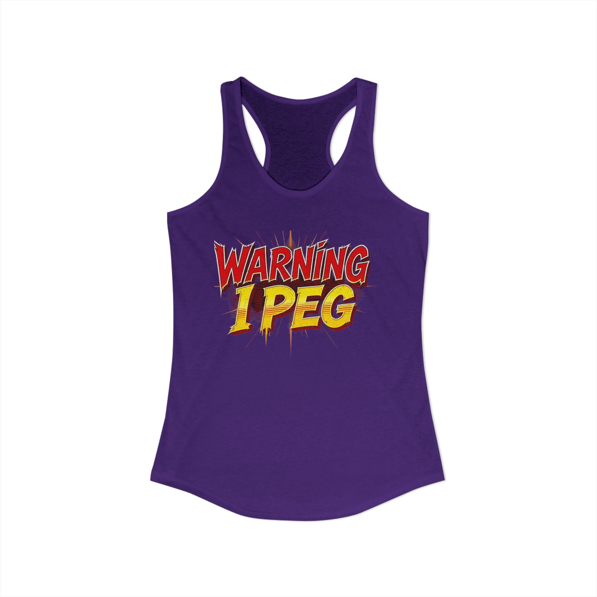 WARNING,,,, I Peg -  Women's Ideal Racerback Tank