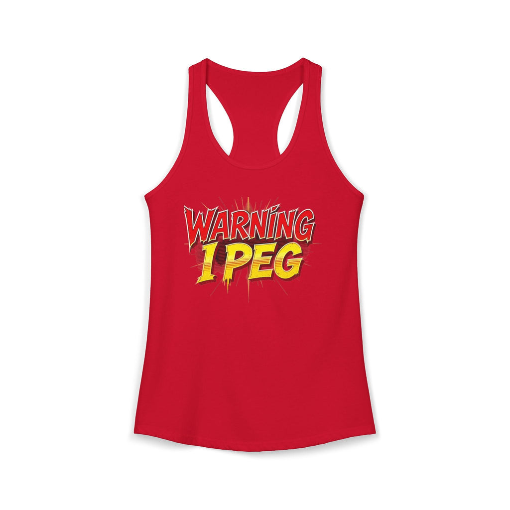 WARNING,,,, I Peg -  Women's Ideal Racerback Tank