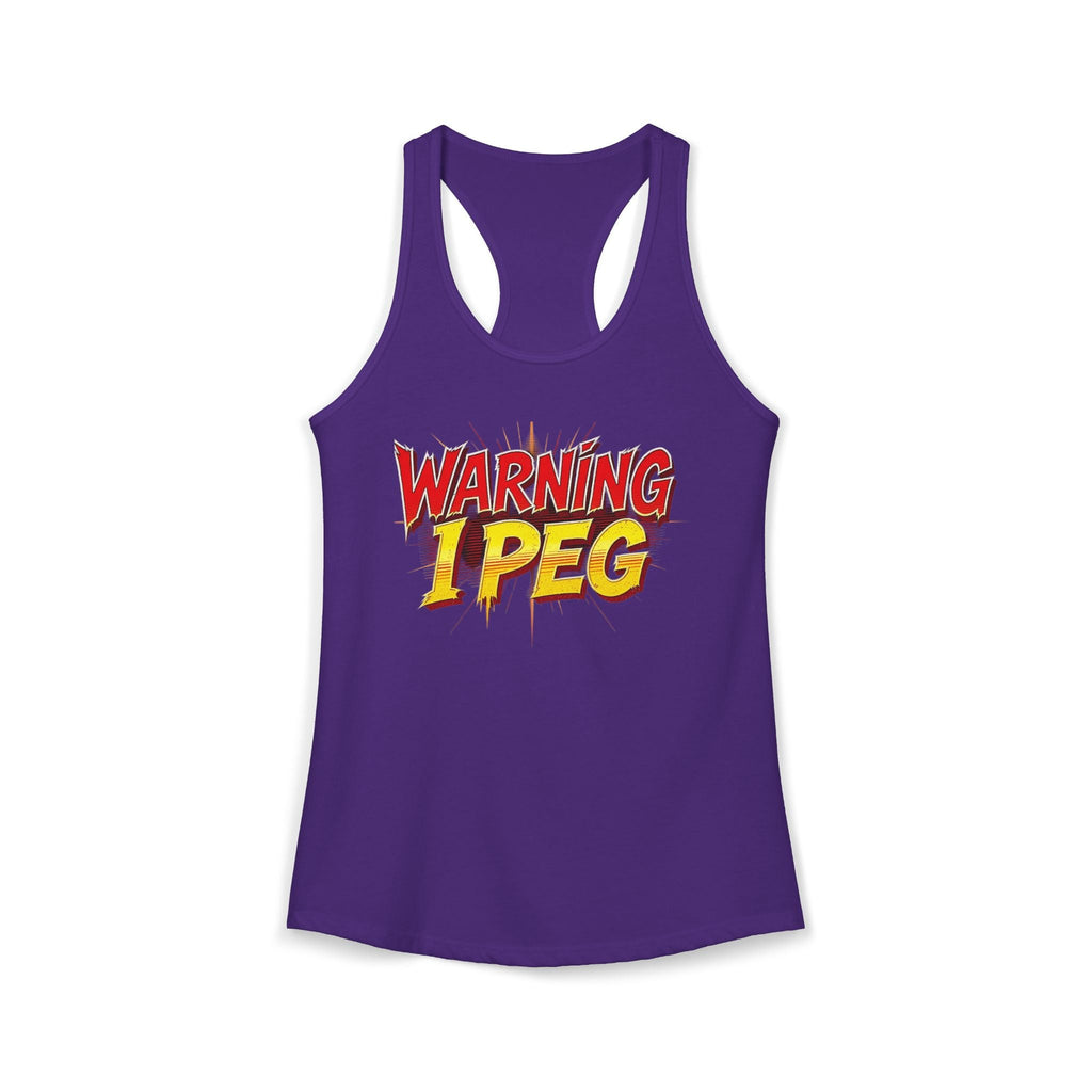 WARNING,,,, I Peg -  Women's Ideal Racerback Tank