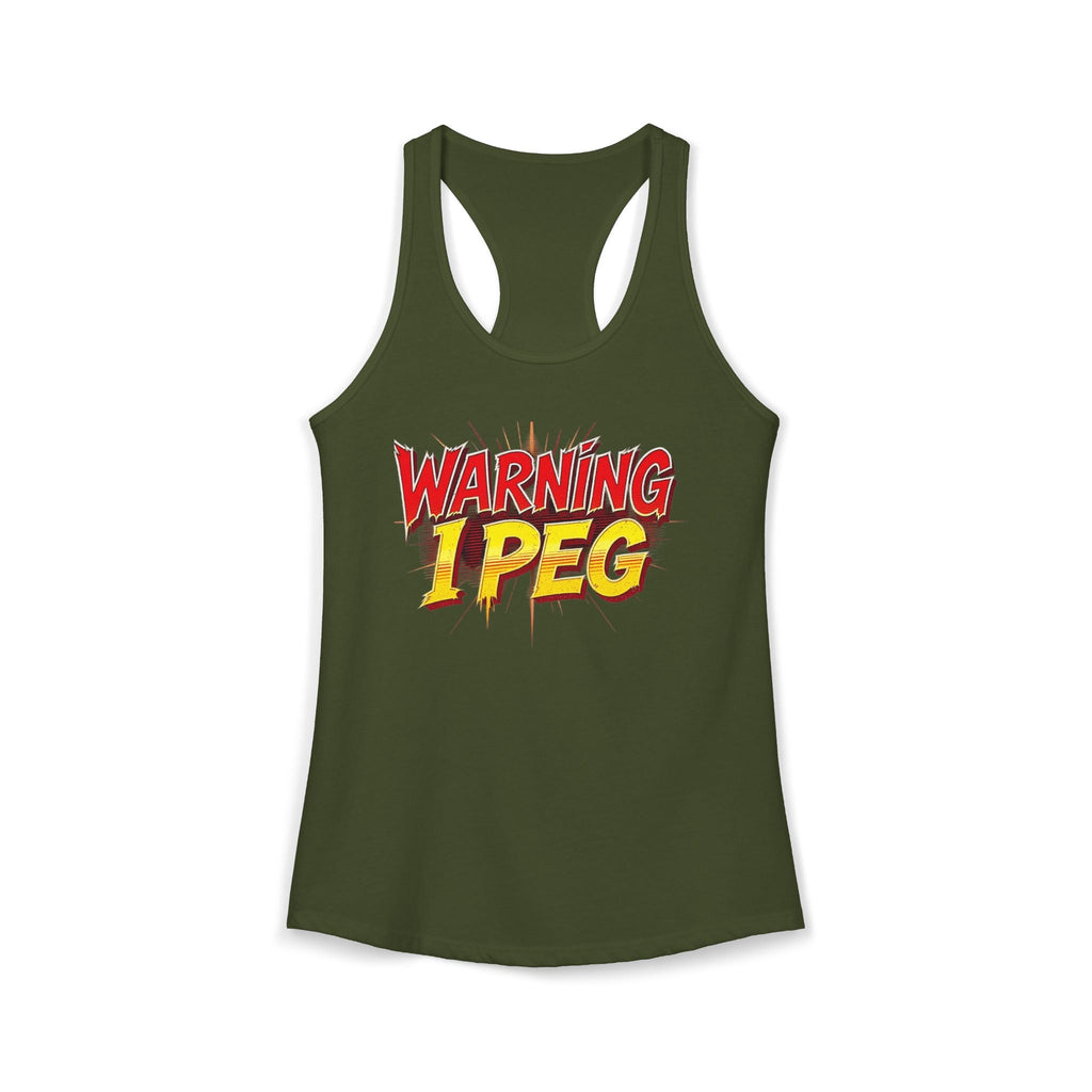 WARNING,,,, I Peg -  Women's Ideal Racerback Tank